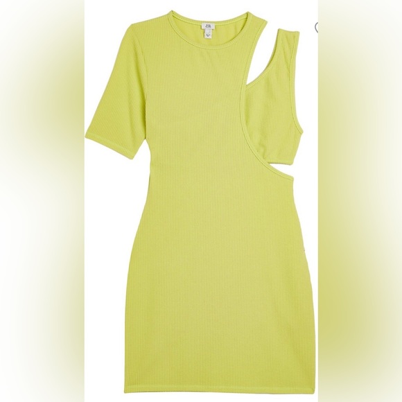 River Island Allie Cutout Rib-Knit Mini Bodycon Dress, UK sz 14 / US sz 10 - Picture 4 of 16